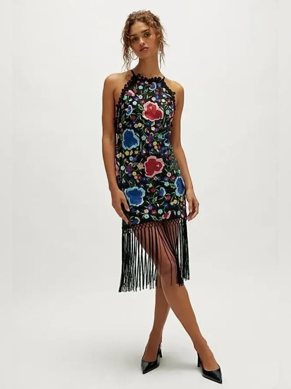 Free People Fringe Mini Dress